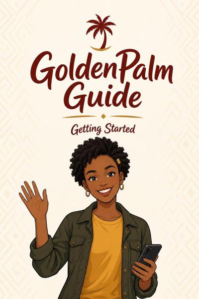 Cover art for the webcomic GoldenPalm Guide: Getting Started